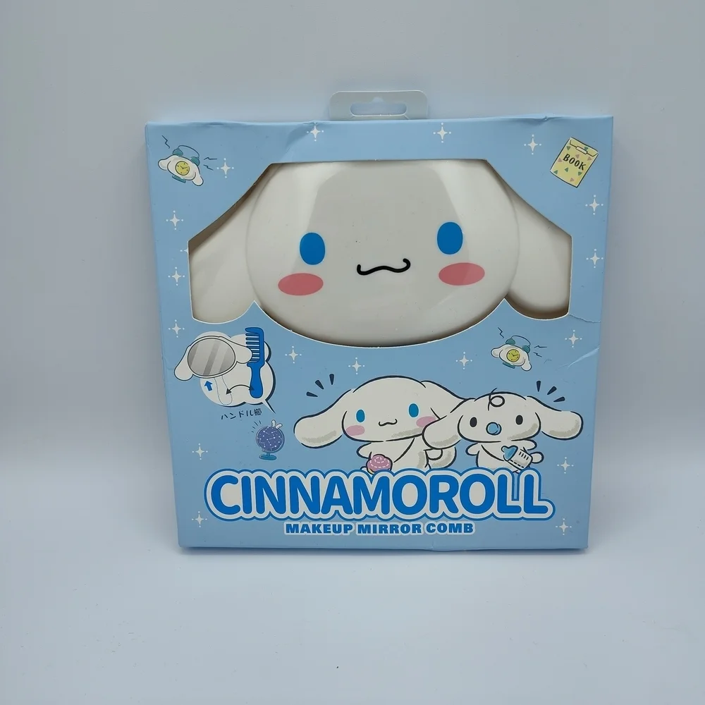 NIB Cinnamoroll Makeup Mirror And Comb Set
